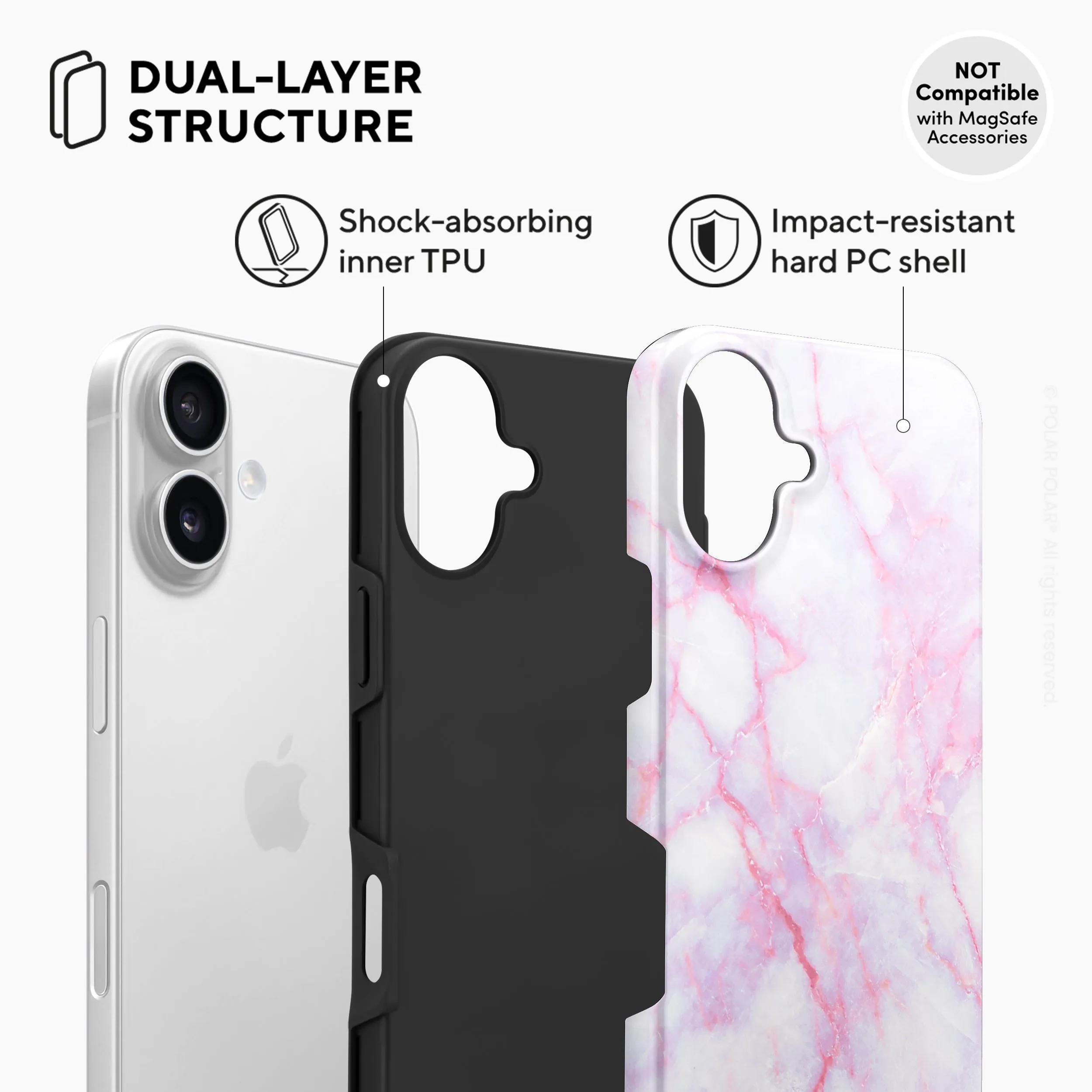 Pink White - iPhone 16 Plus Case