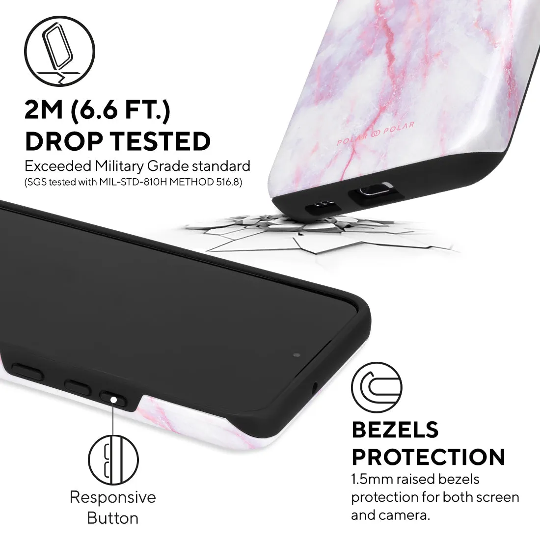 Pink White - Samsung Galaxy S22  5G Case