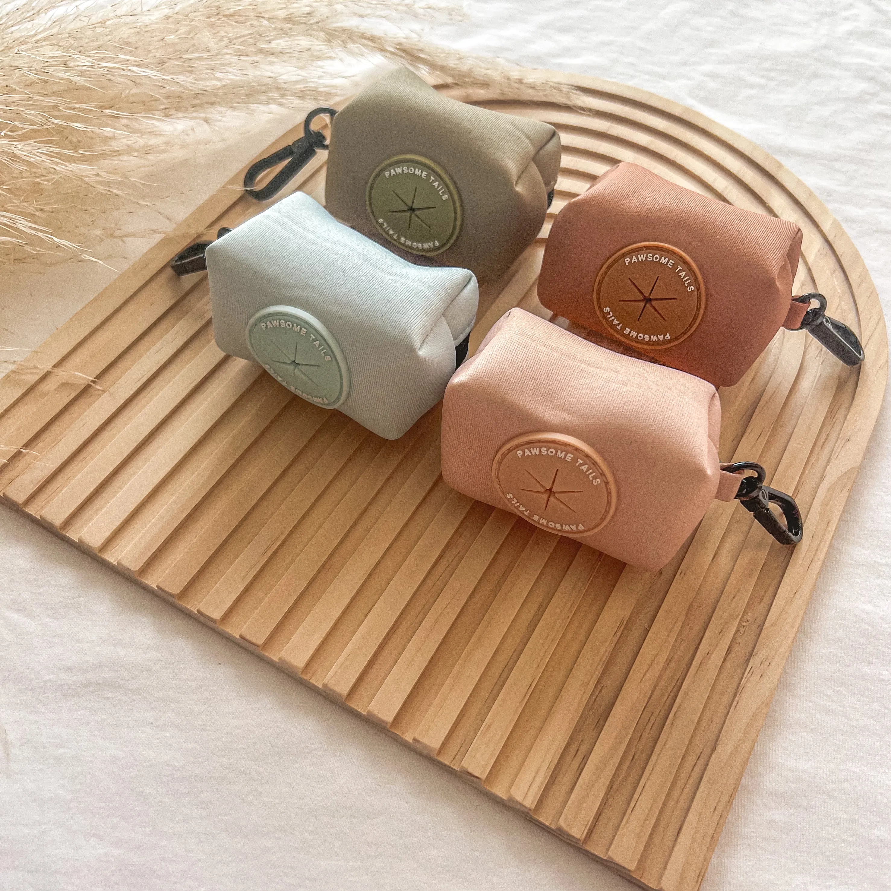 Powder Tan Poop Bag Holder