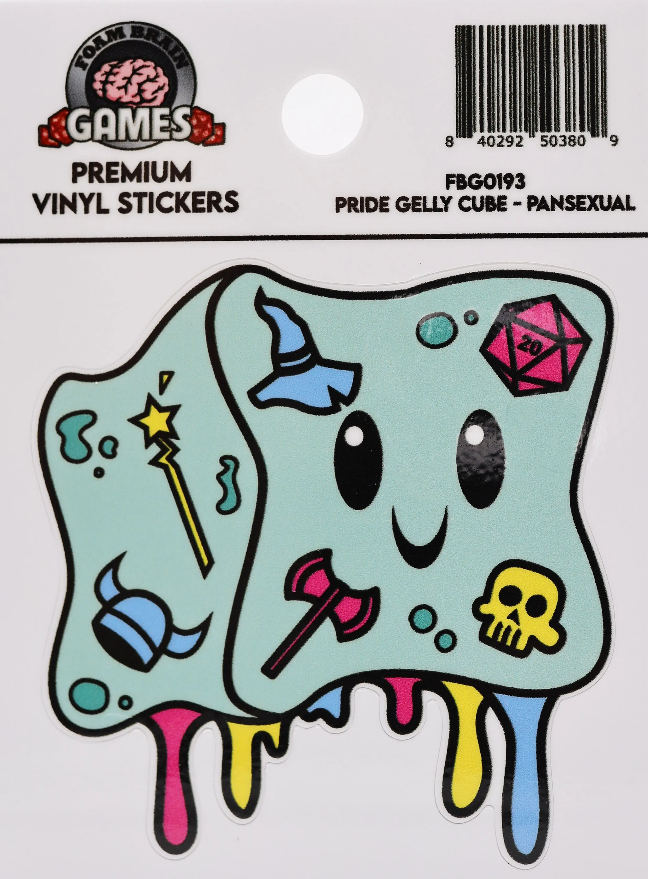 Pride Gelly Cube Sticker: Pansexual