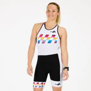 PRIMA 2 RACE OPENBACK TRISUIT FINISHER WHITE