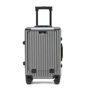 PRIME CHECKED SUITCASE GRAY | PORTABLE USB-C CHARGER