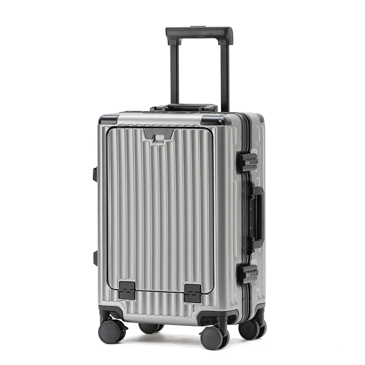 PRIME CHECKED SUITCASE GRAY | PORTABLE USB-C CHARGER