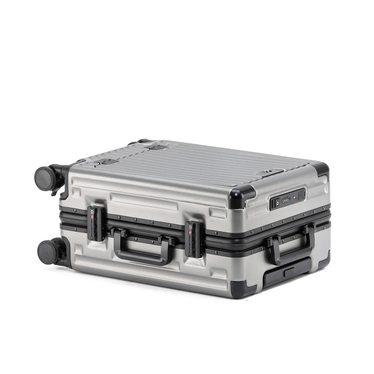 PRIME CHECKED SUITCASE GRAY | PORTABLE USB-C CHARGER