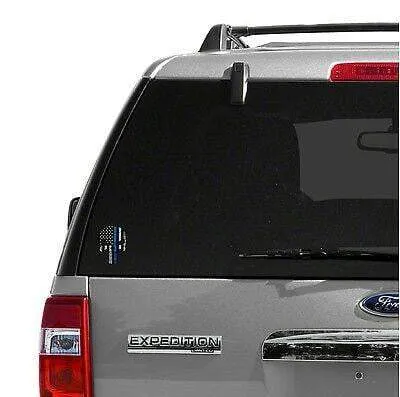 Punisher Thin Blue Line Sticker 2.5" X 4.5" Car & Laptop Decal