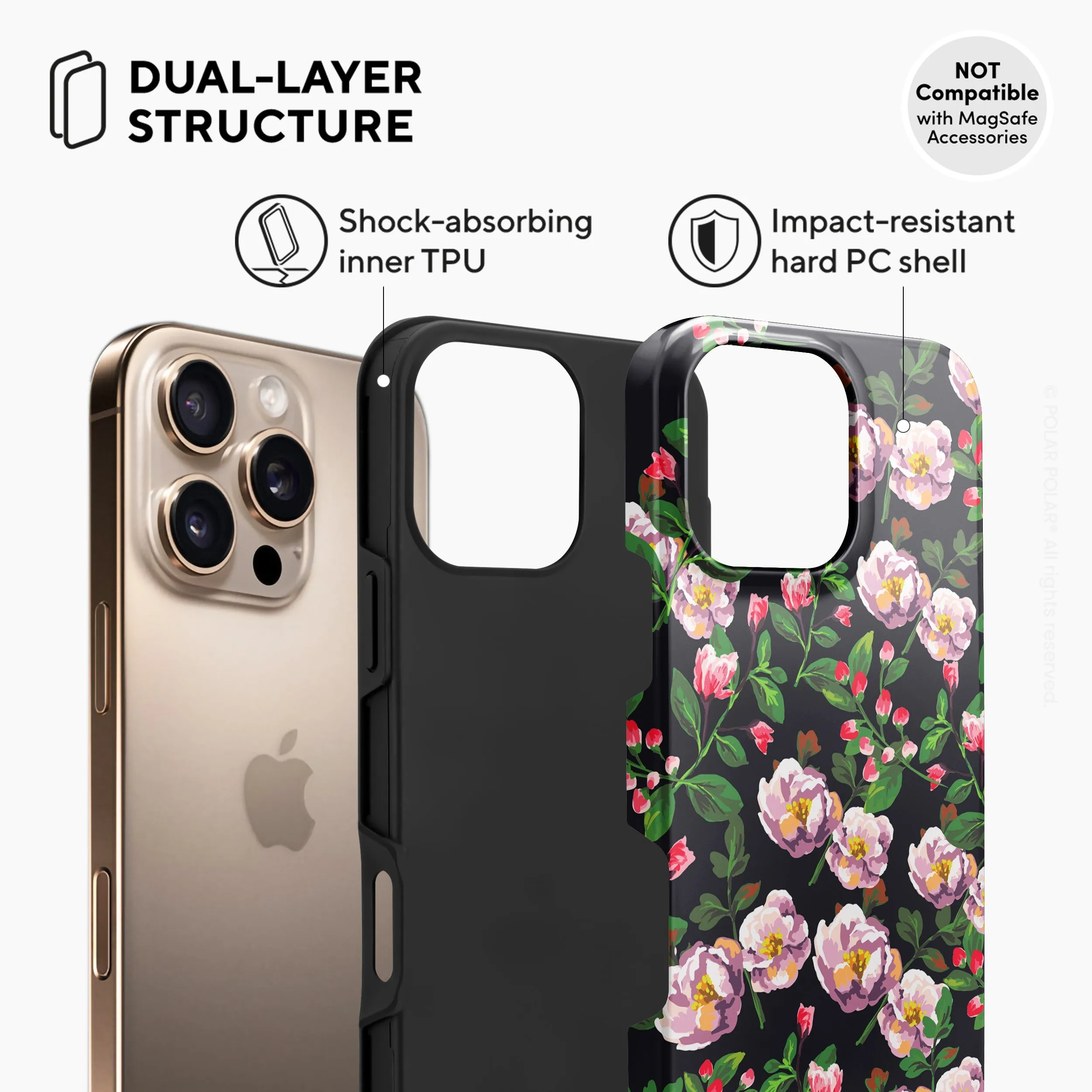 Purple Camellias - iPhone 16 Pro Case