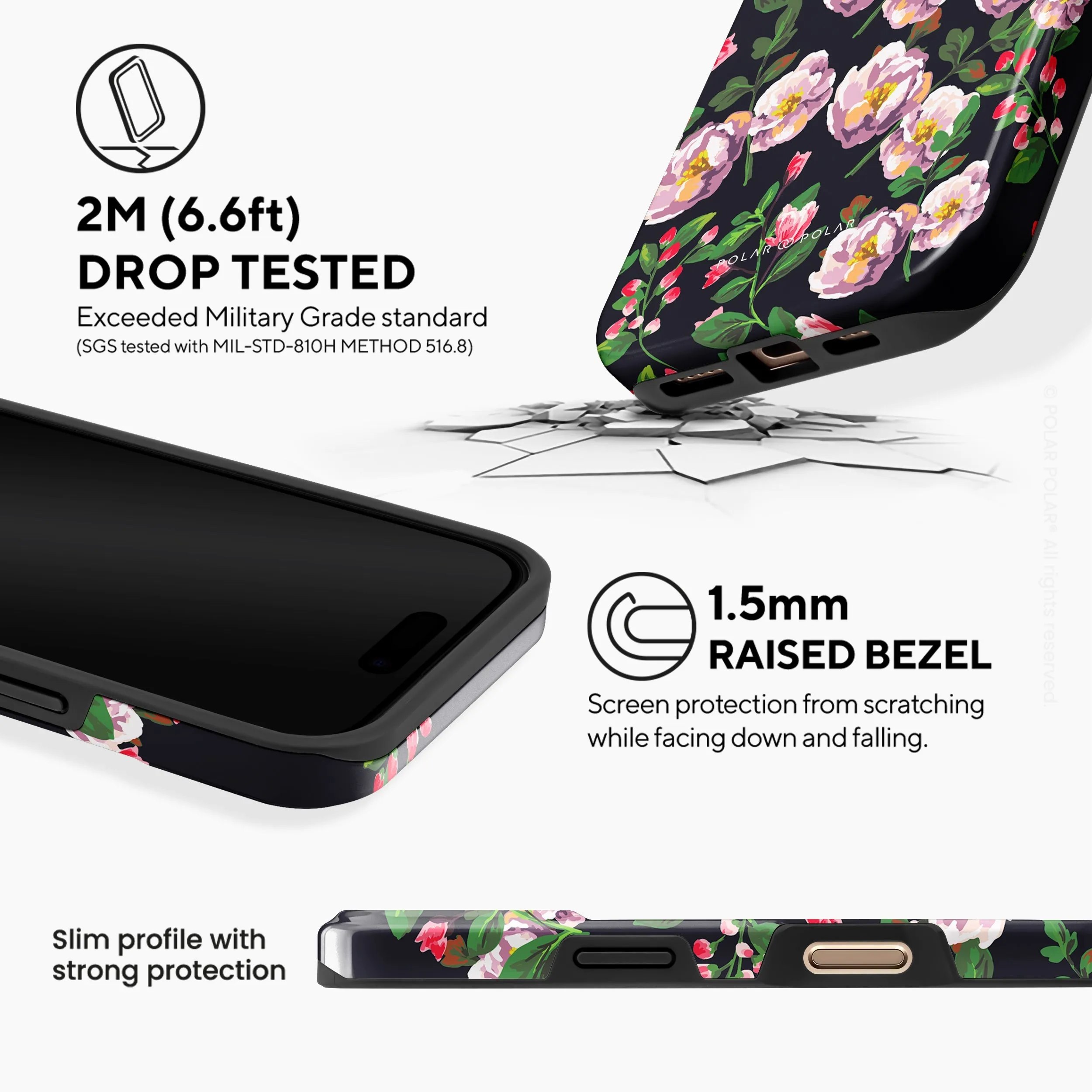 Purple Camellias - iPhone 16 Pro Case