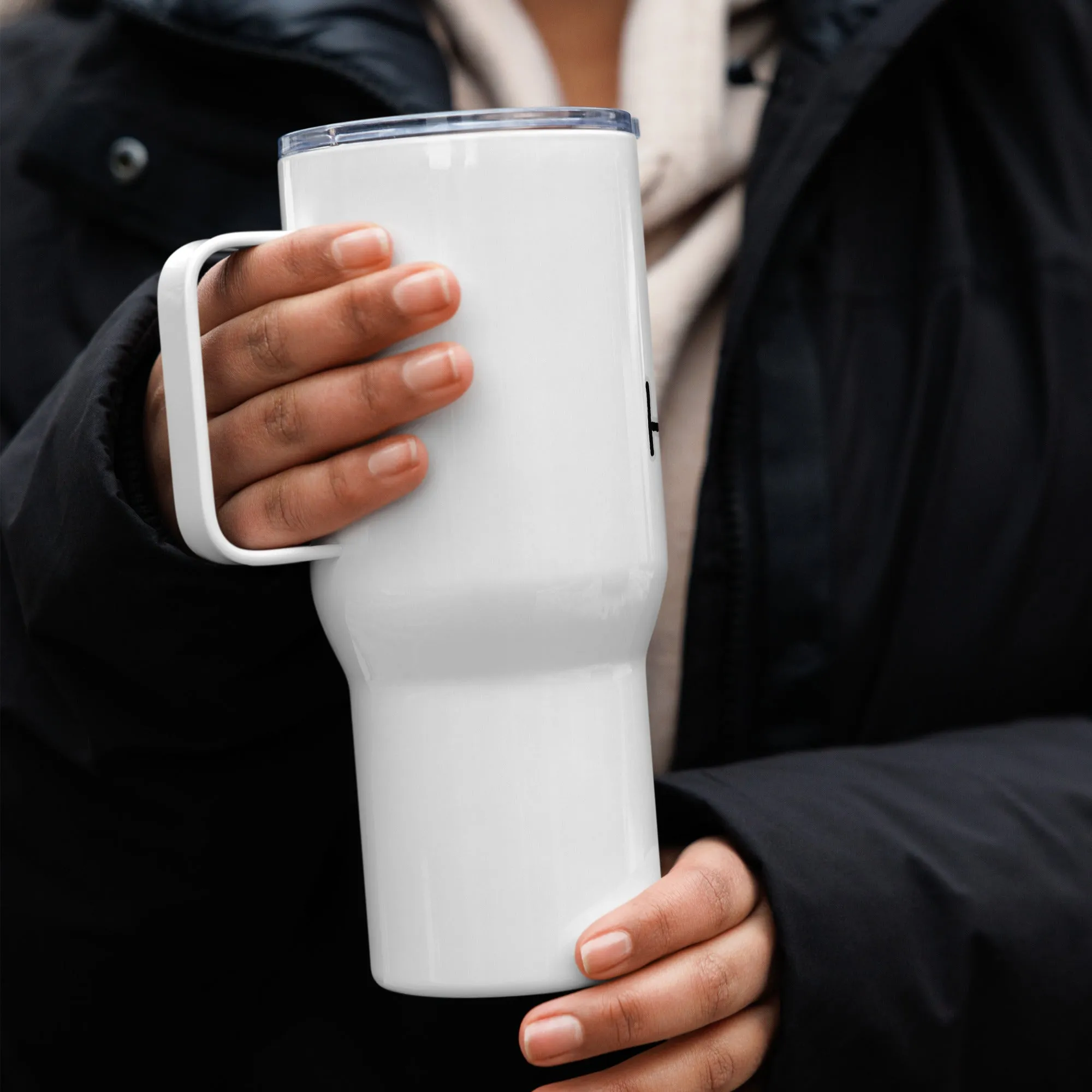 "Gin Helps" Travel mug with Handle