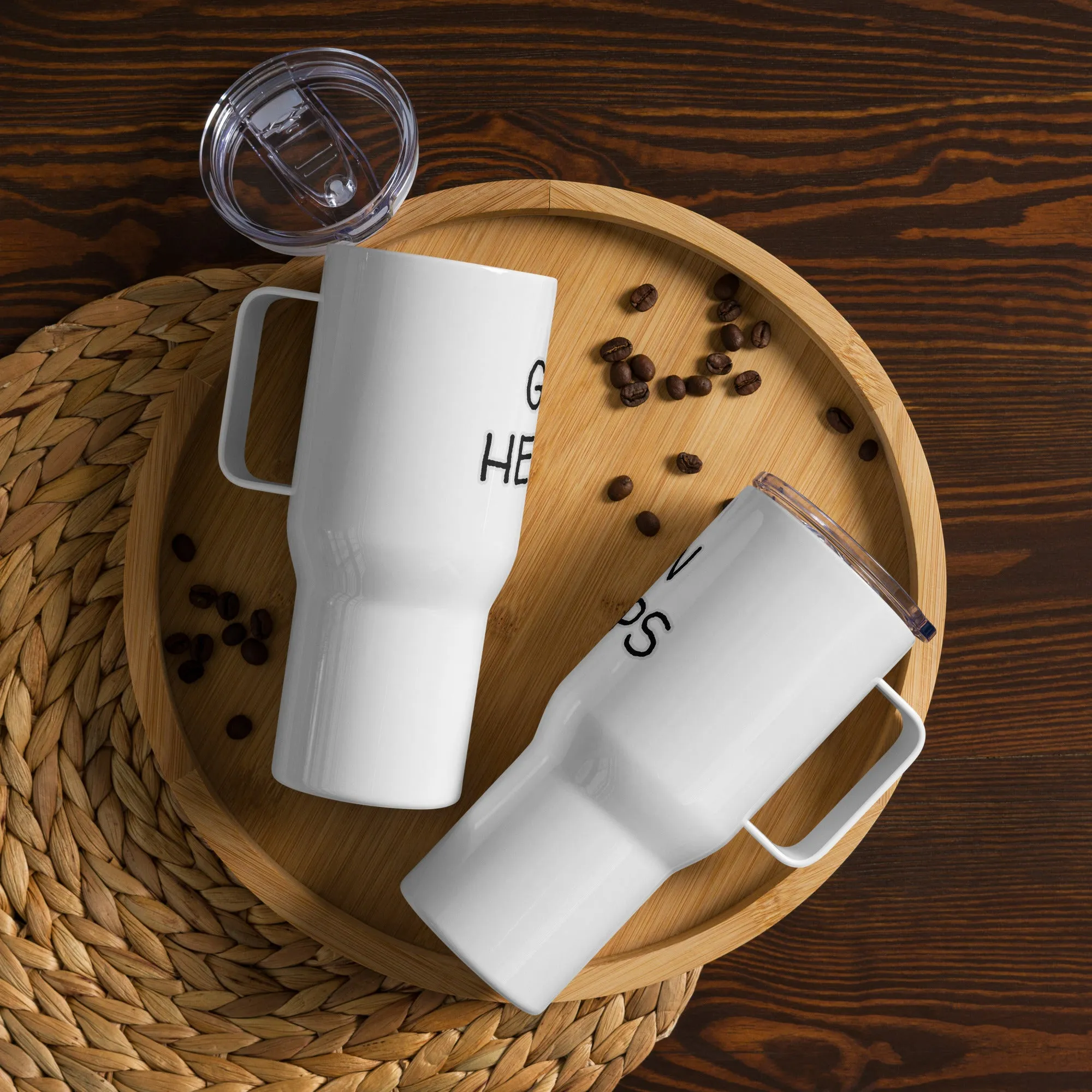 "Gin Helps" Travel mug with Handle