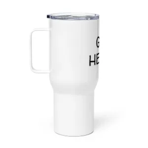 "Gin Helps" Travel mug with Handle
