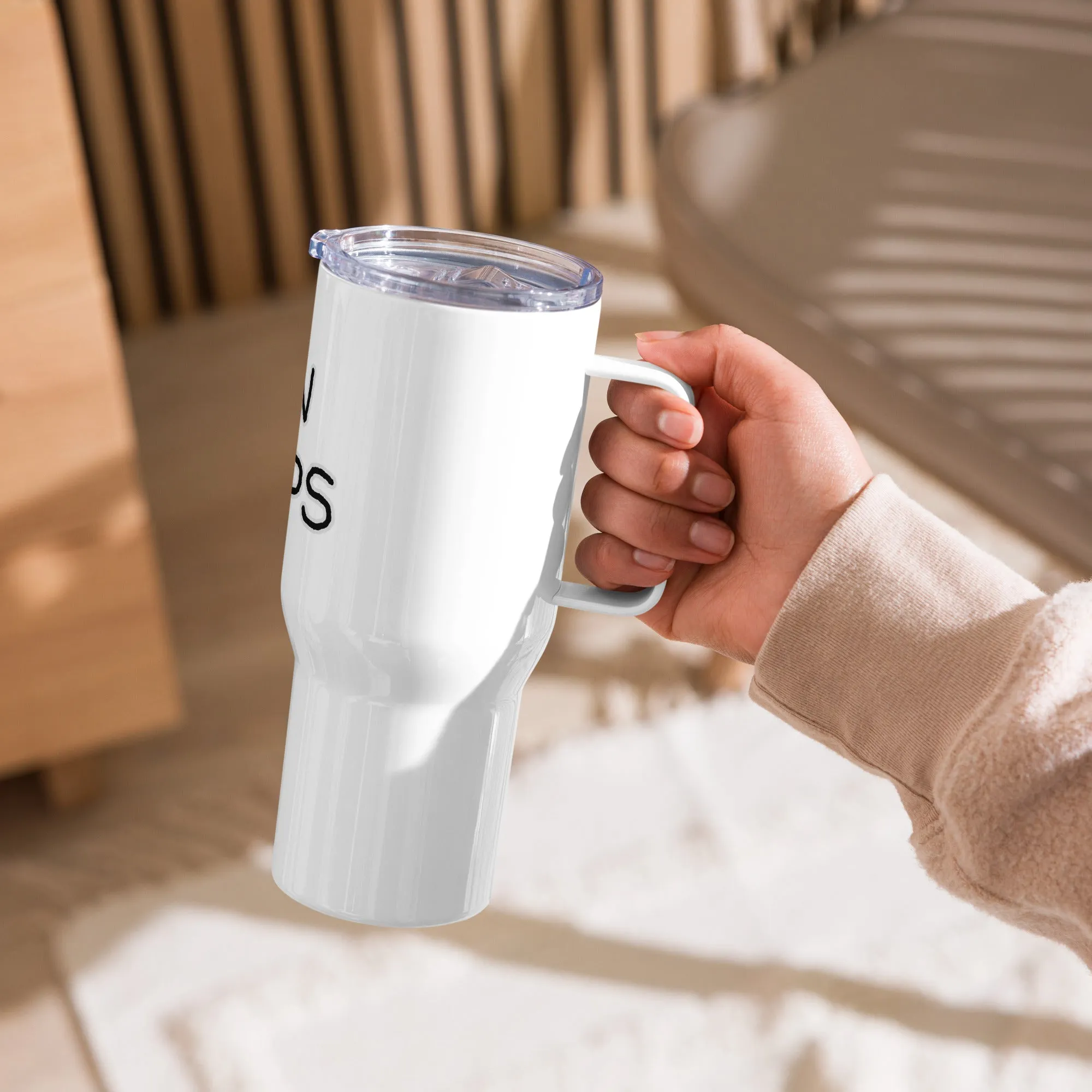 "Gin Helps" Travel mug with Handle