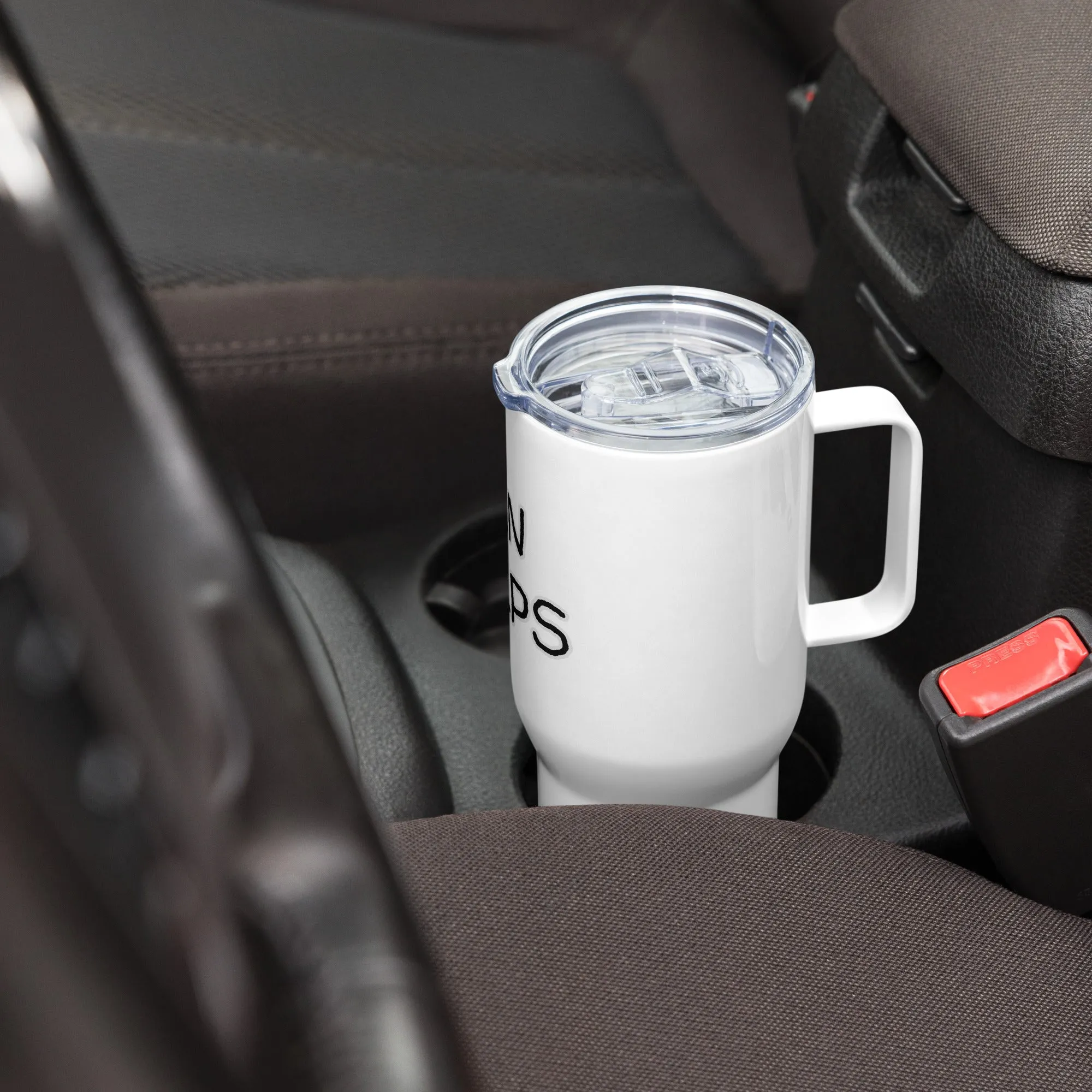 "Gin Helps" Travel mug with Handle