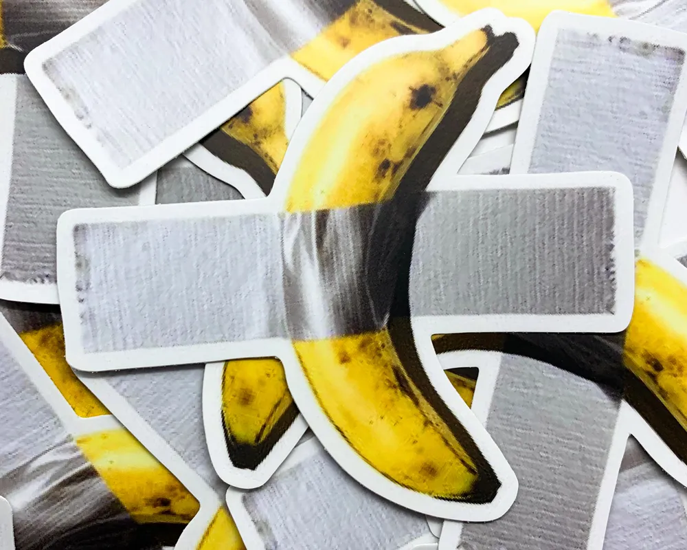 "Taped Banana" Vinyl Die Cut Sticker