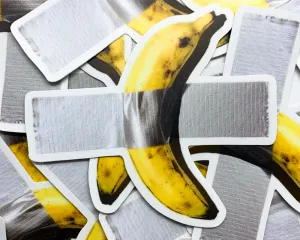 "Taped Banana" Vinyl Die Cut Sticker