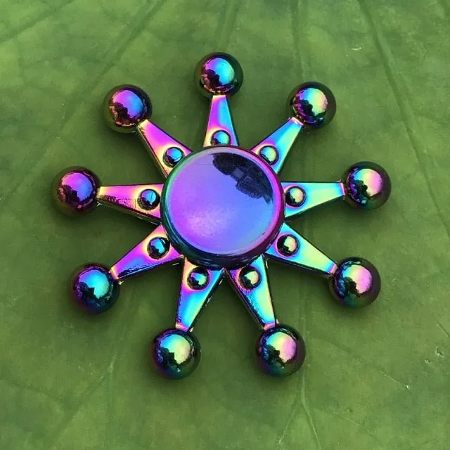 Rainbow Metal Finger Spinner Toy