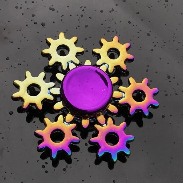 Rainbow Metal Finger Spinner Toy