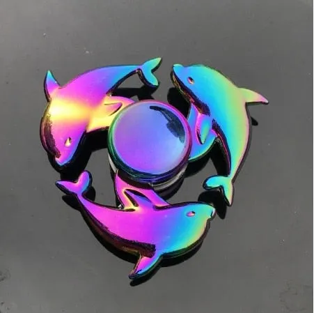 Rainbow Metal Finger Spinner Toy