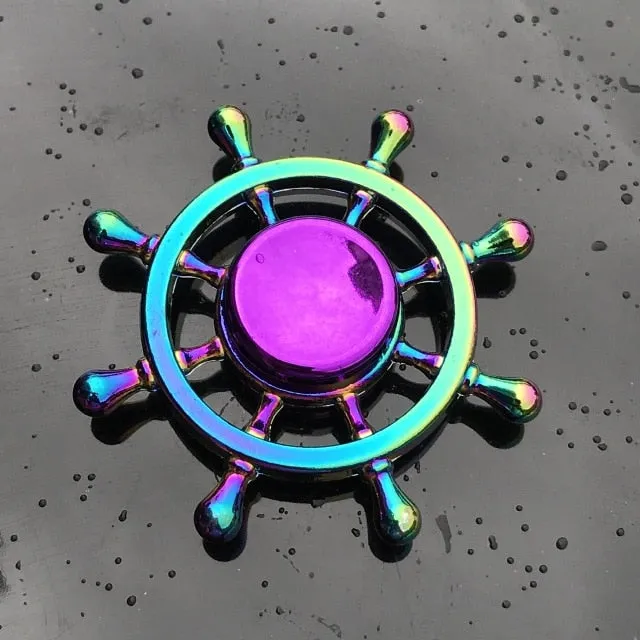 Rainbow Metal Finger Spinner Toy