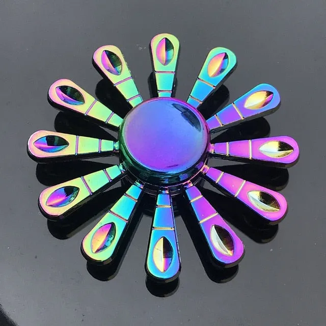 Rainbow Metal Finger Spinner Toy