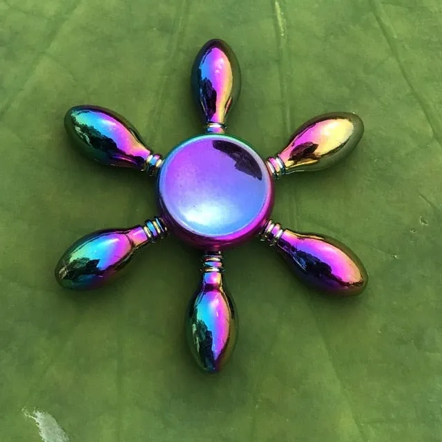 Rainbow Metal Finger Spinner Toy