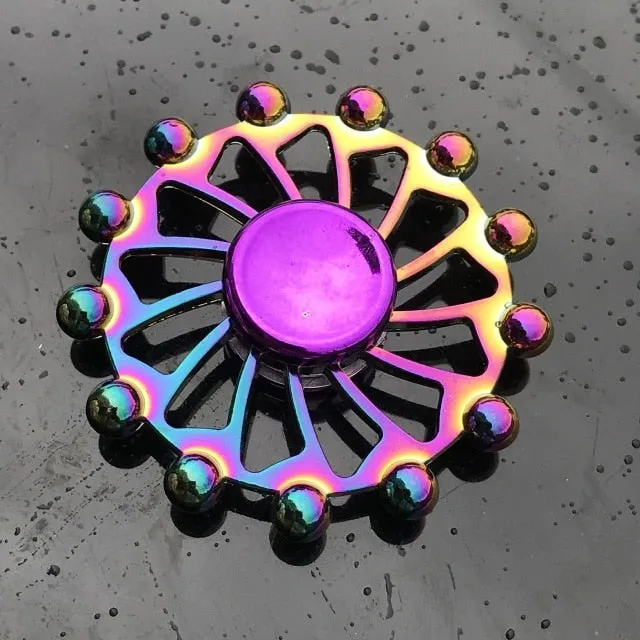 Rainbow Metal Finger Spinner Toy