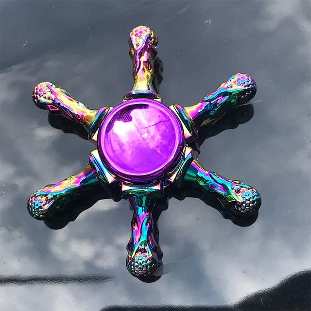 Rainbow Metal Finger Spinner Toy