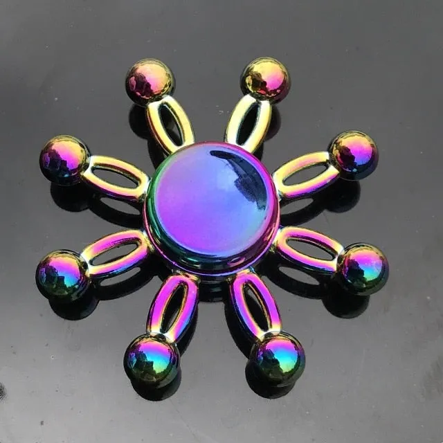 Rainbow Metal Finger Spinner Toy