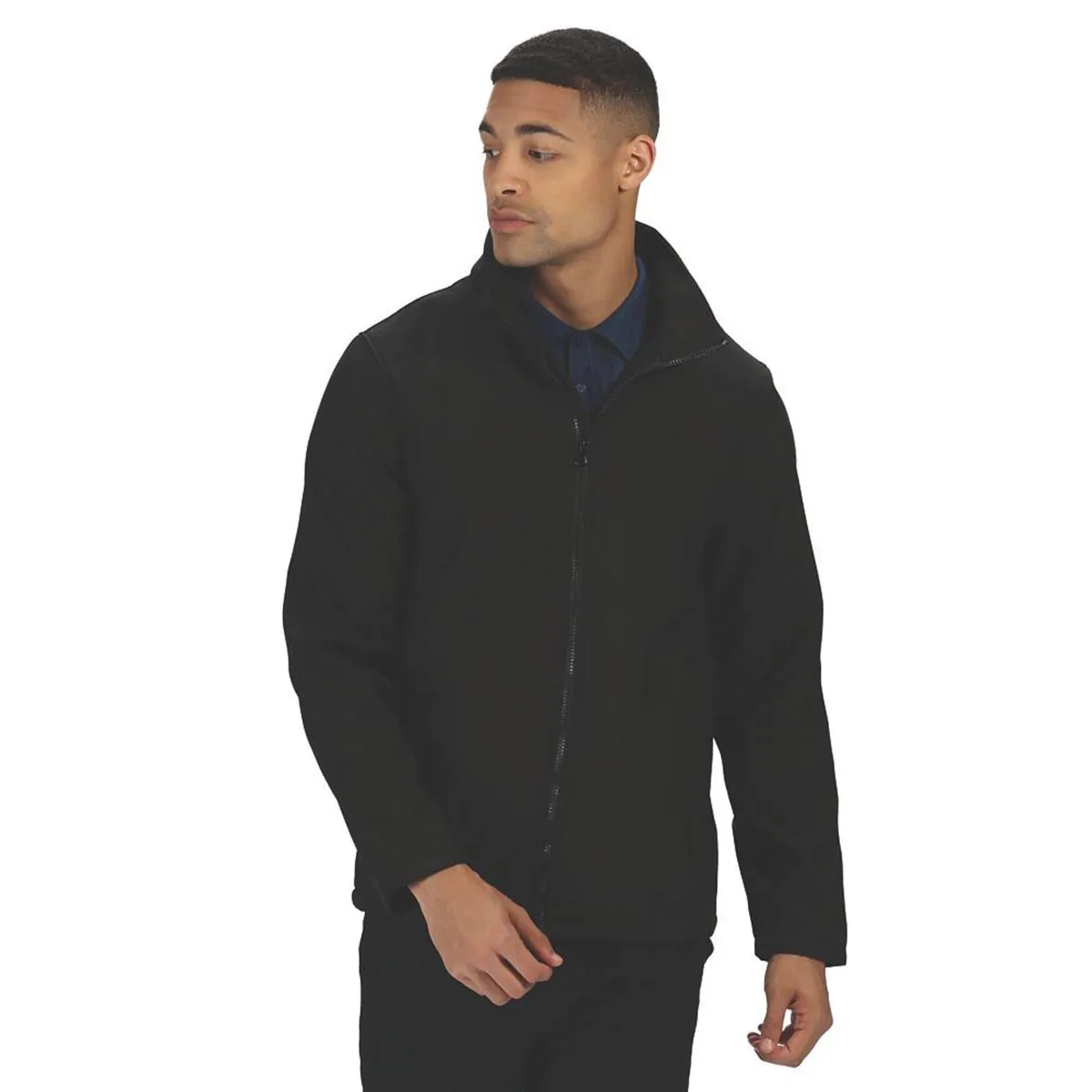 Regatta Work Softshell Jacket Mens Black Lightweight Soft Medium 39.5" Chest