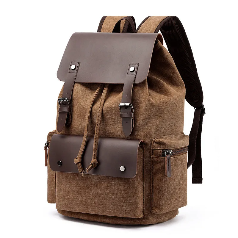 Retro Canvas Computer Bag Backpack Student School Bag Casual Backpack