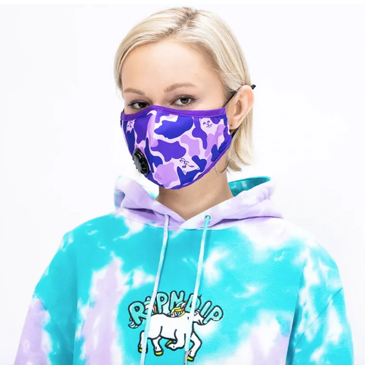 RIPNDIP Purple Camo Ventilated Face Mask