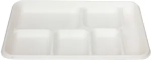 RiteEarth - 6 Compartment Bagasse Lunch Tray, 400/cs - T106