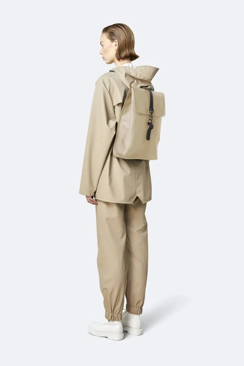 Rolltop Rucksack Beige