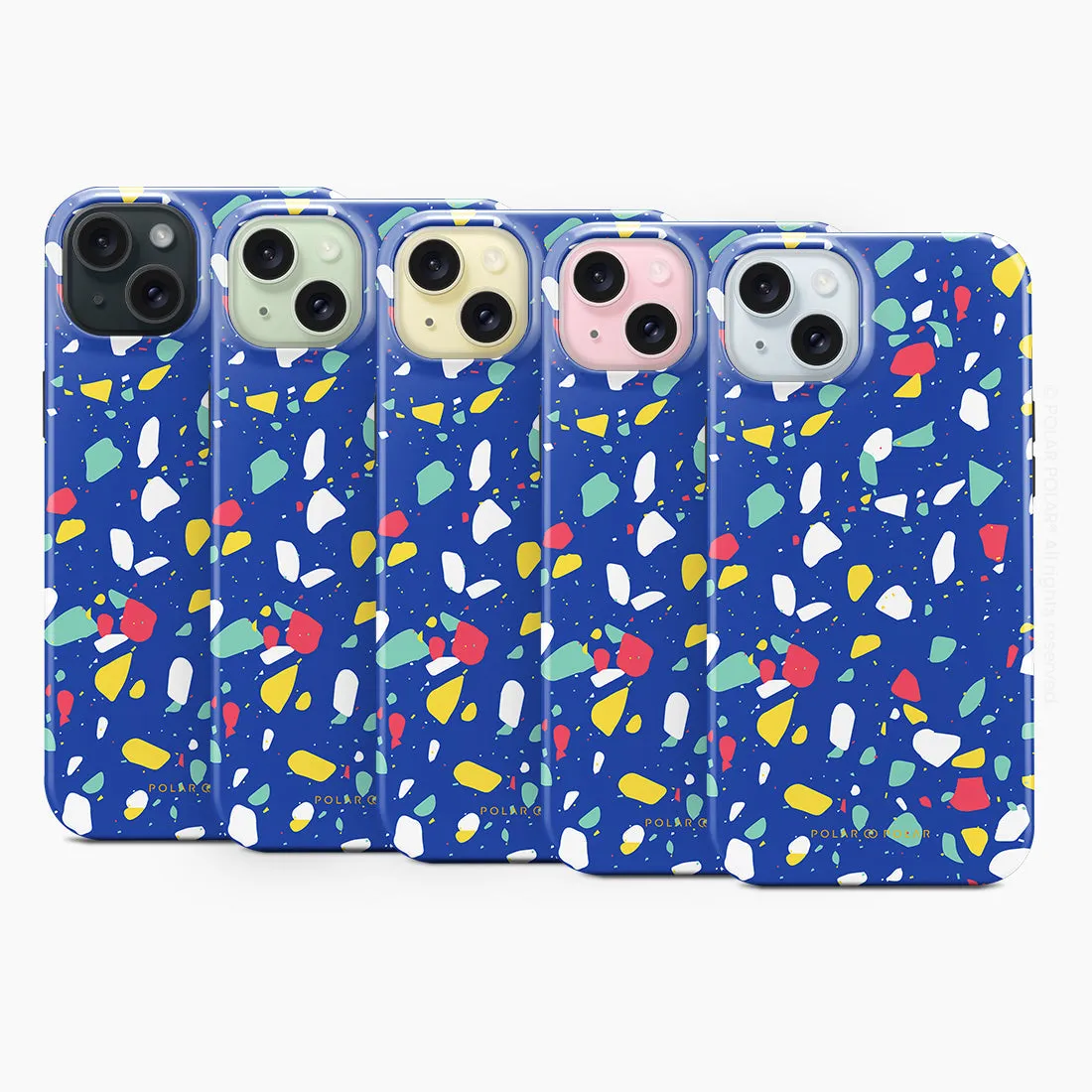 Royal Blue Terrazzo Custom - iPhone 15 Plus Case