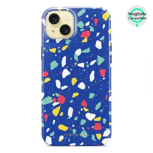 Royal Blue Terrazzo Custom - iPhone 15 Plus Case