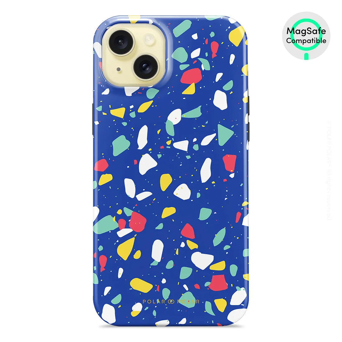 Royal Blue Terrazzo Custom - iPhone 15 Plus Case
