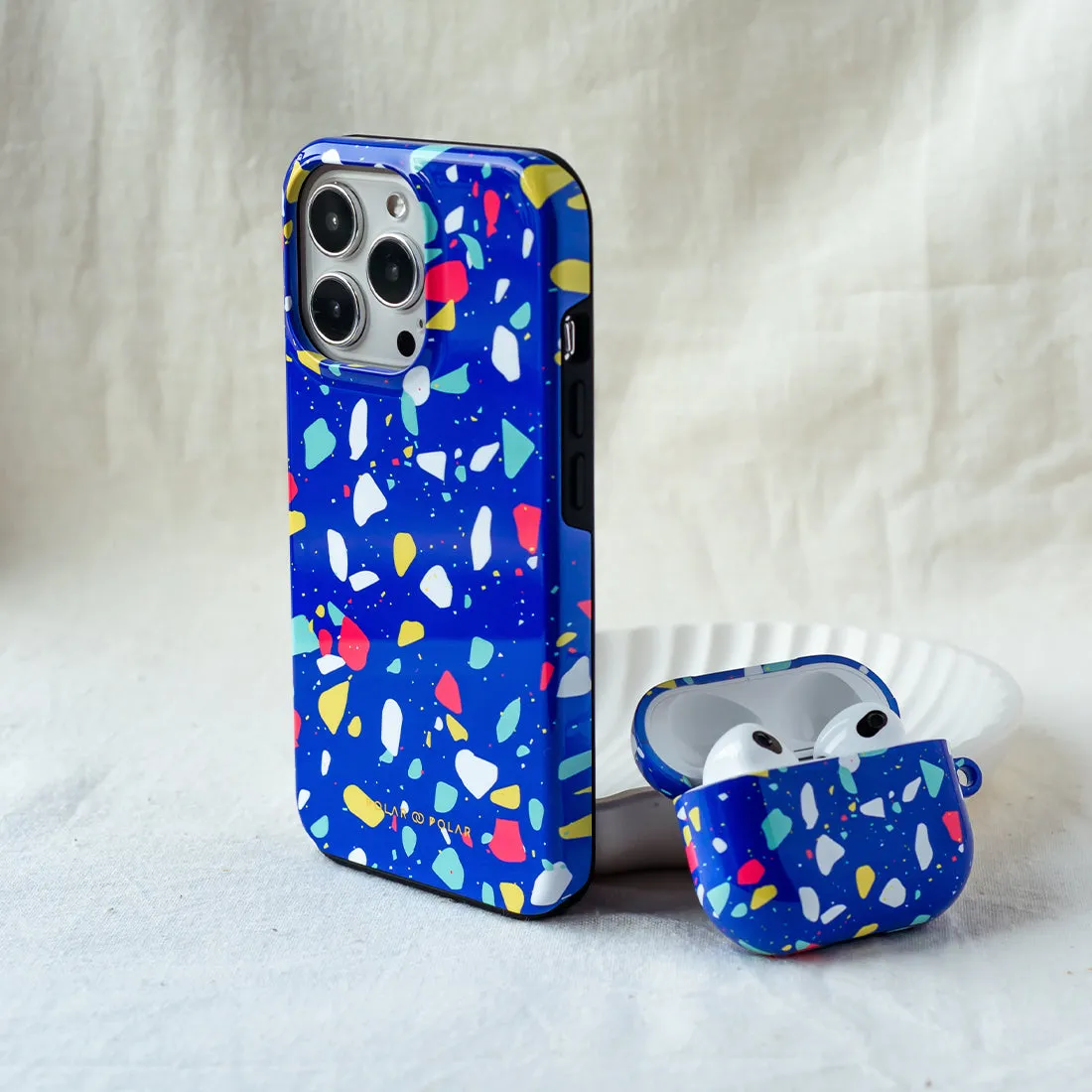 Royal Blue Terrazzo - Custom Samsung Galaxy S23 Plus 5G Case