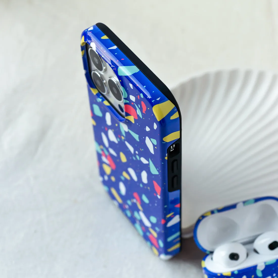Royal Blue Terrazzo - Custom Samsung Galaxy S23 Plus 5G Case
