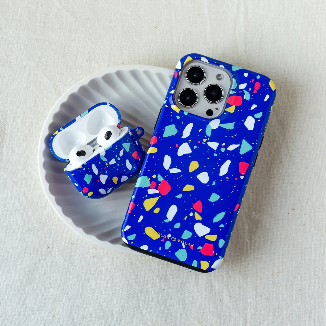 Royal Blue Terrazzo - Custom Samsung Galaxy S23 Plus 5G Case