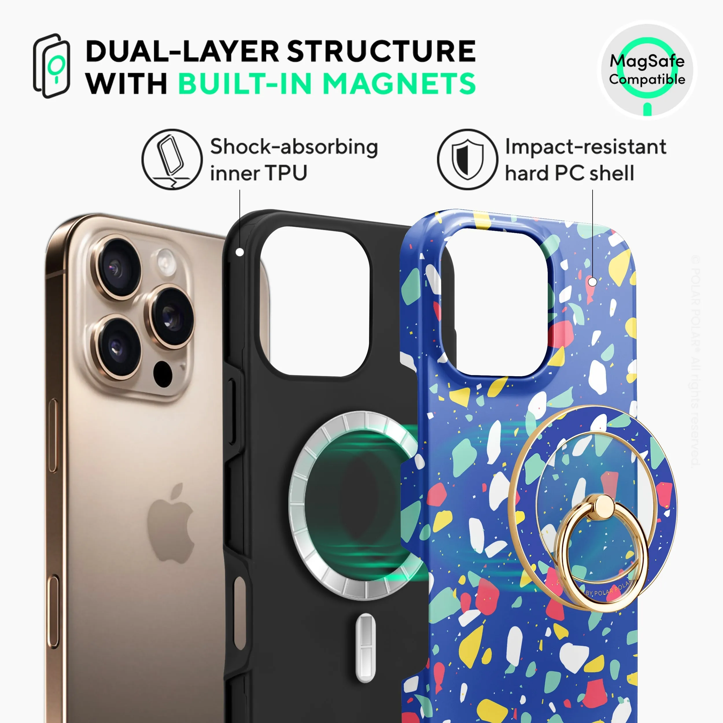 Royal Blue Terrazzo - iPhone 16 Pro Max Case