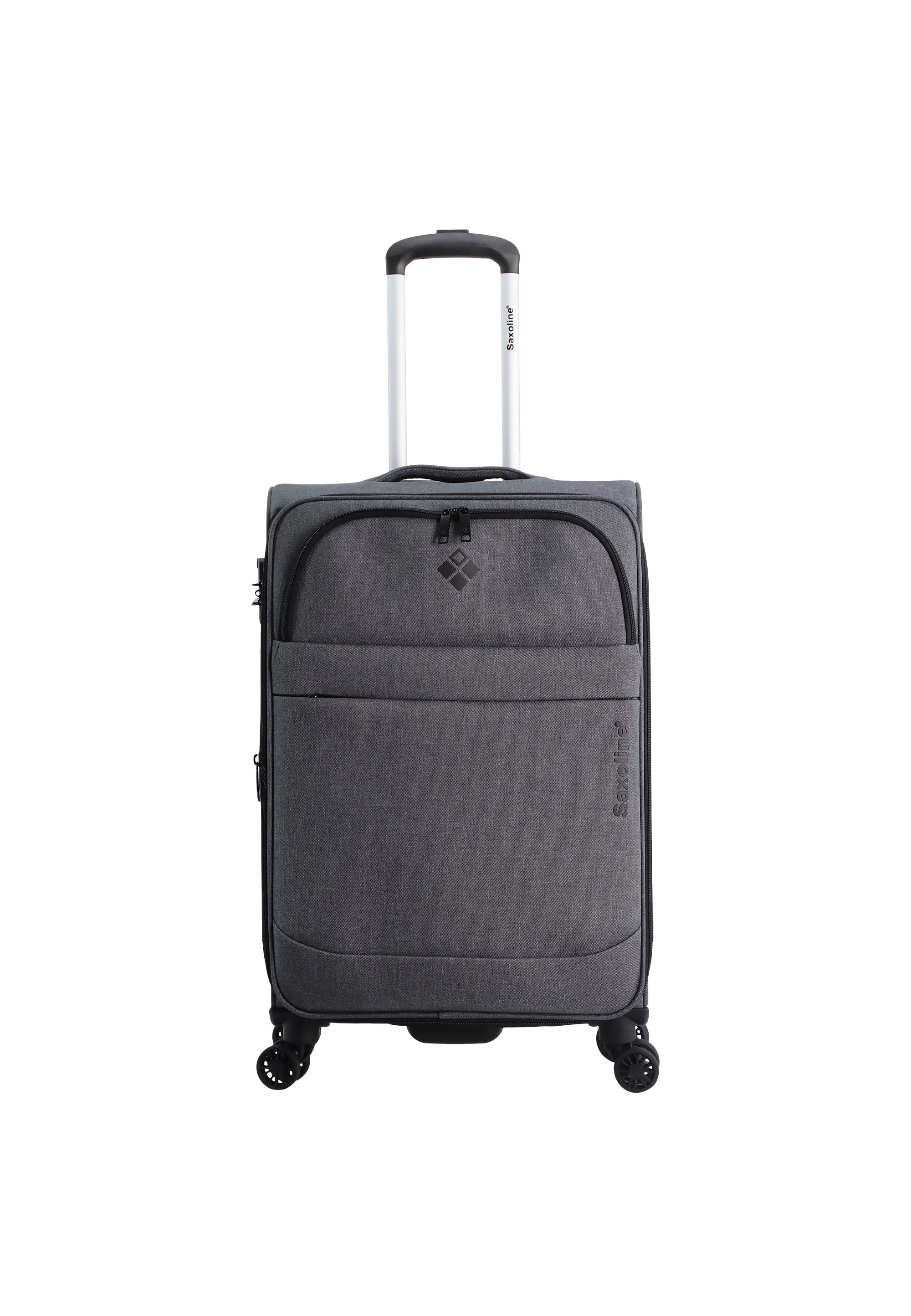 Saxoline 2 Tone Soft Luggage / Trolley / Suitcase Gray