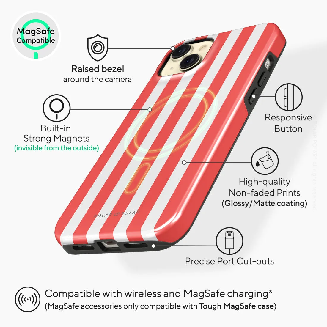 Scarlet Stripe Custom - iPhone 15 Plus Case