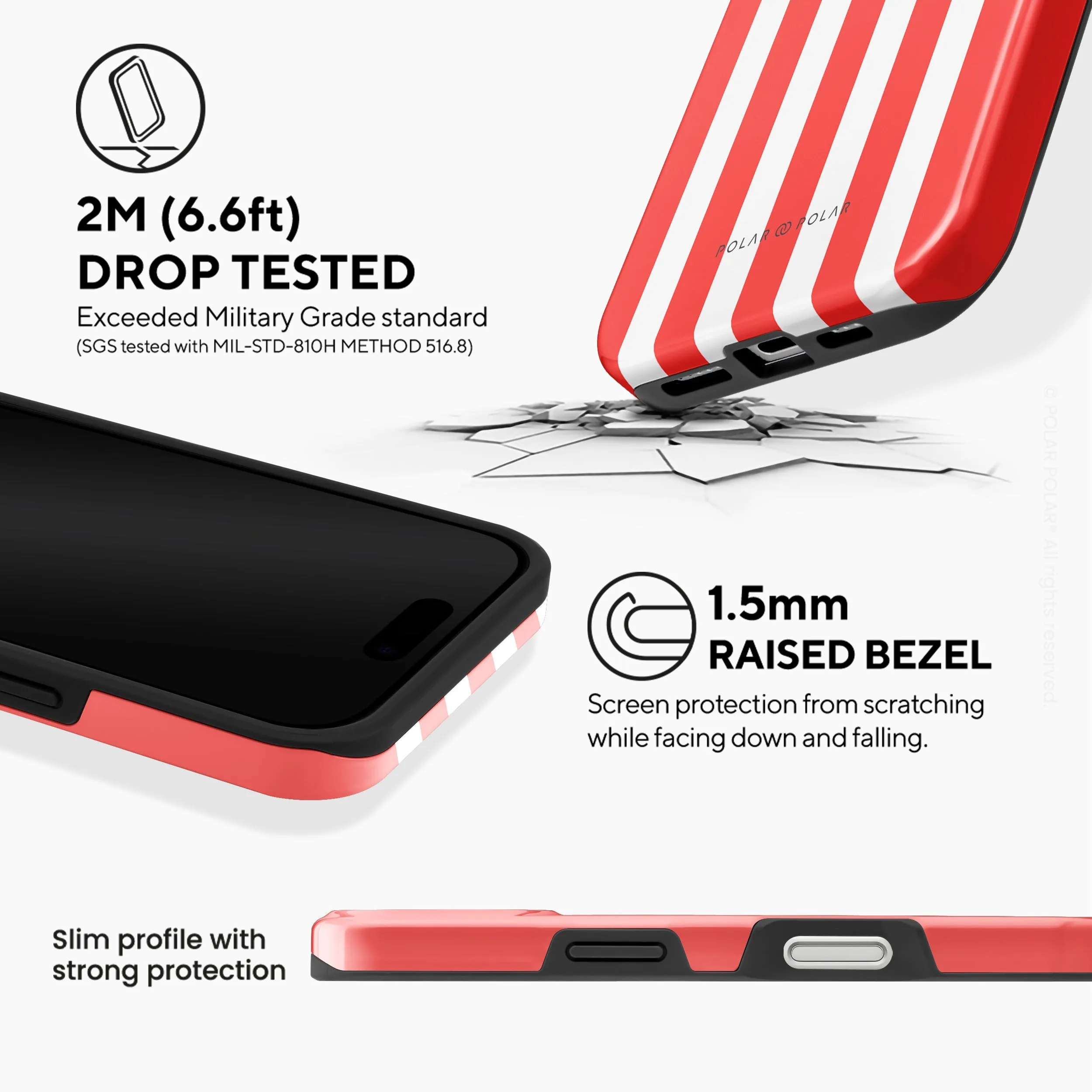 Scarlet Stripe - iPhone 16 Case