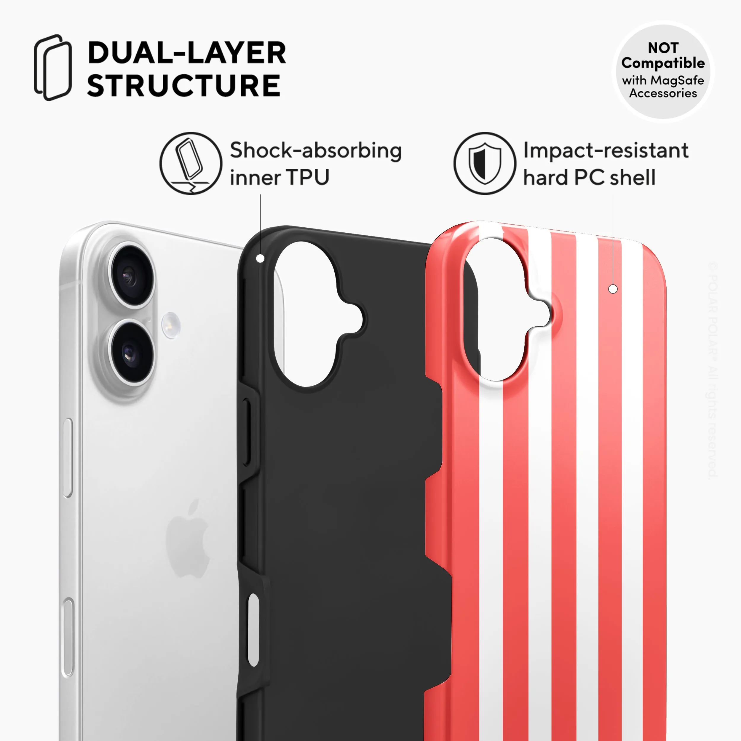 Scarlet Stripe - iPhone 16 Case
