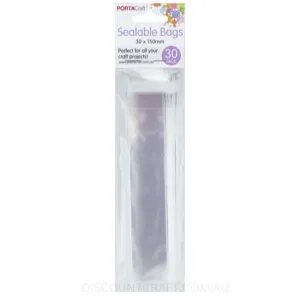 Sealable Bags 30mm x 150mm 30pk