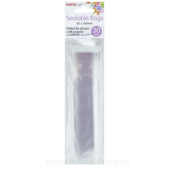 Sealable Bags 30mm x 150mm 30pk