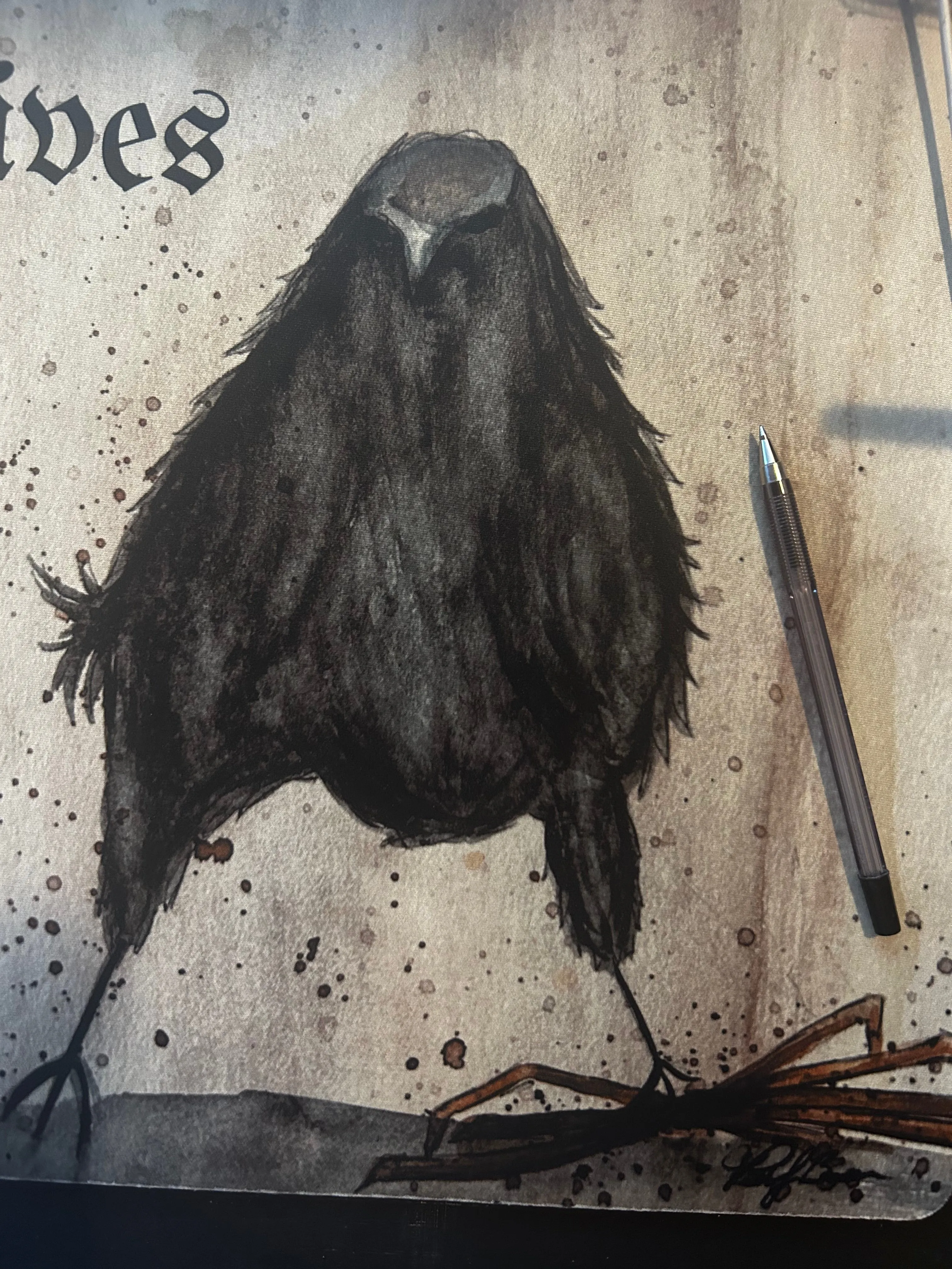 Serious Crow Laptop Pad.
