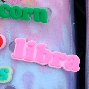 SHOE CHARMS - WRITTEN LIBRA