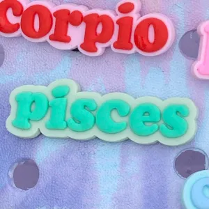 SHOE CHARMS - WRITTEN PISCES
