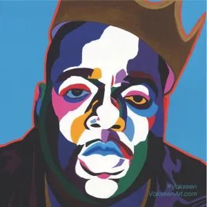 Sicker Than Yer Average - Biggie portrait art - Custom Art Stickers for Laptops & Walls - Vakseen Art