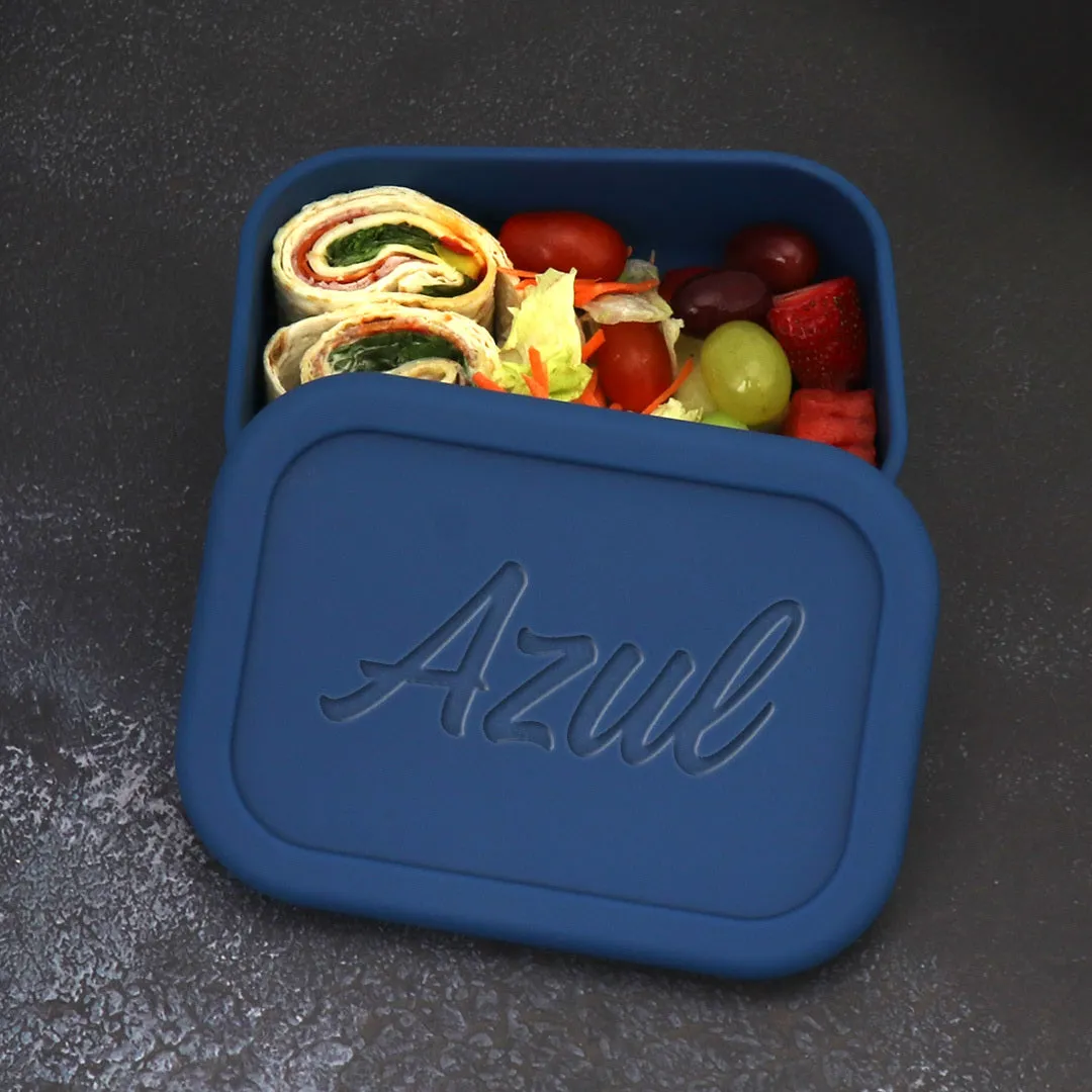 Silicone Single Compartment Bento Box - Heavy-Duty (Navy)